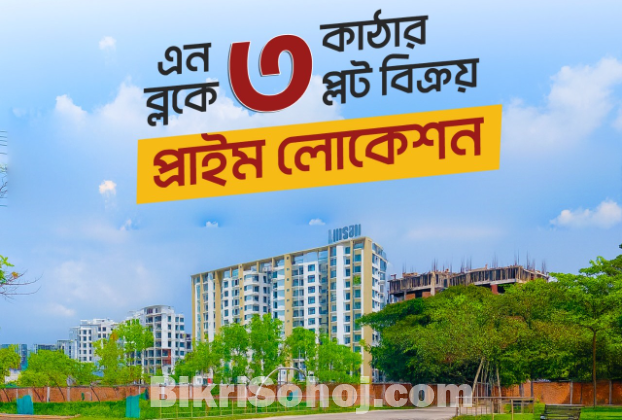 বসুন্ধরা আবাসিক এলাকায় এন ব্লকে 3 কাঠার প্লট জরুরী বিক্রয়